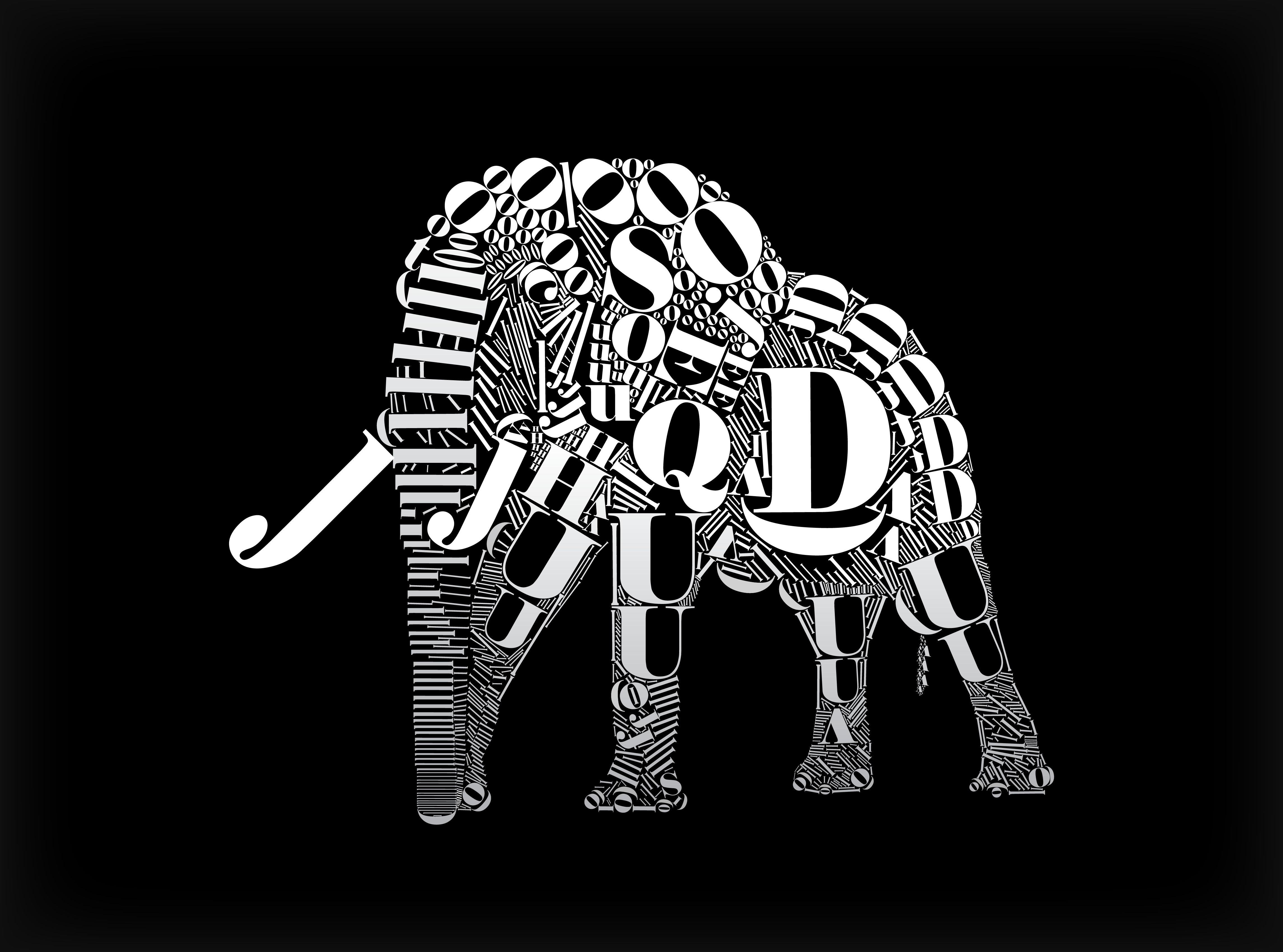 Typographic Animals, Elephant